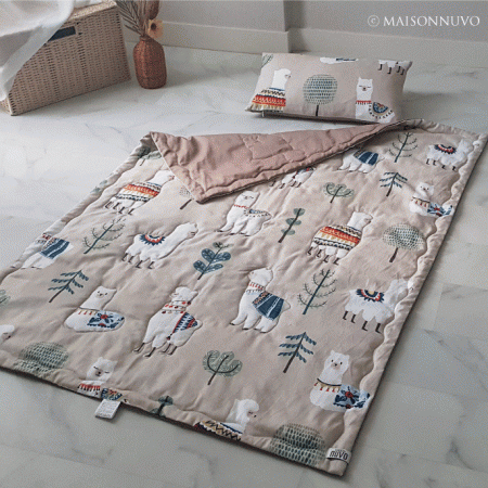 라마 브라운 손누비 유아 차렵 이불 단품/어린이집이불/모달 면/60수 사틴 면